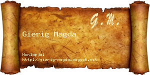 Gierig Magda névjegykártya